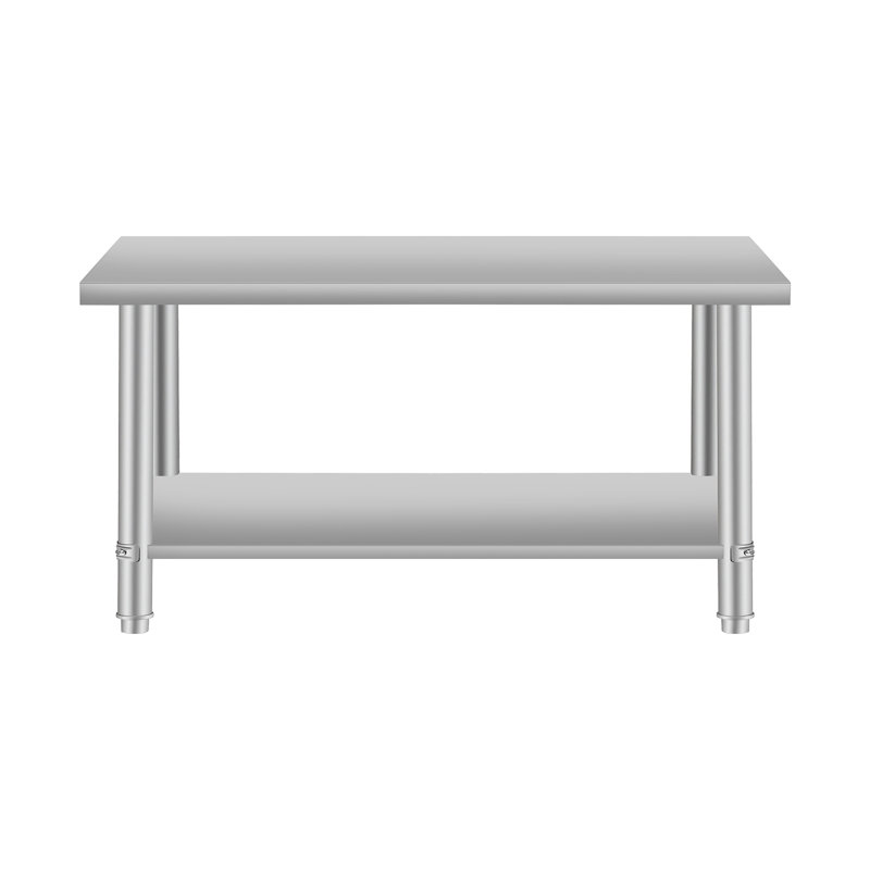 Toro 48" x 24" Stainless Steel Work Table with Under Shelf (Wheels Not Included)