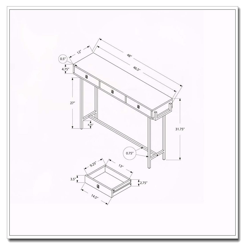 Table d'appoint, console, vestibule, étroit, canapé, tiroir de rangement, salon, chambre à coucher, stratifié blanc brillant, métal chromé, contemporain, moderne