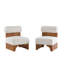 Chaises d'appoint modernes avec dossier roulé Aundray-790097195