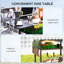 Table de préparation pour barbecue Outsunny