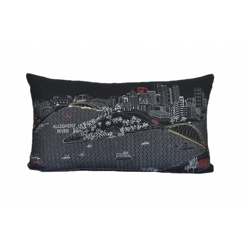 Coussin lombaire 24 po Pittsburgh Nighttime Skyline