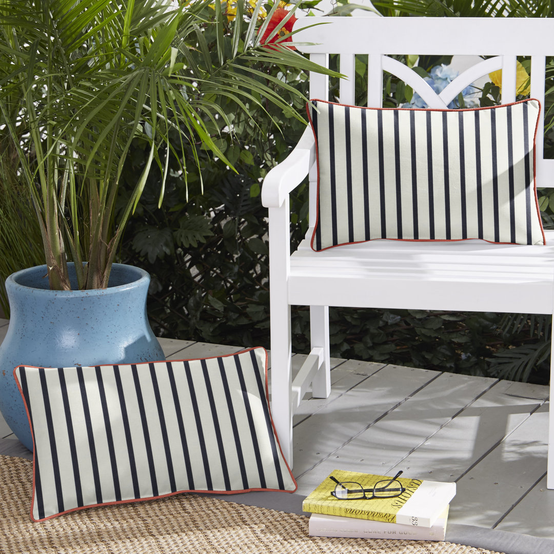  Corded Outdoor Rectangular Pillow Cover & Insert (Set of 2) Mozaic Company 
