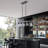 Black/Dark Brown Kitchen Island Linear Pendant