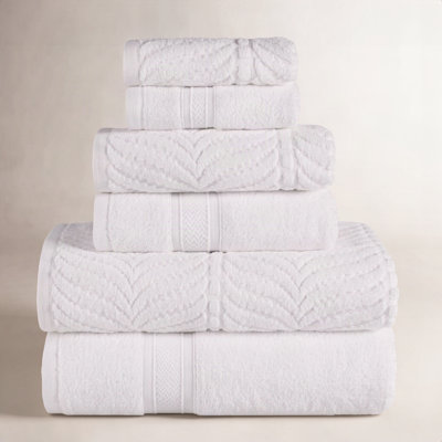 Amaretto 6-Piece Chevron Cotton Towel Set