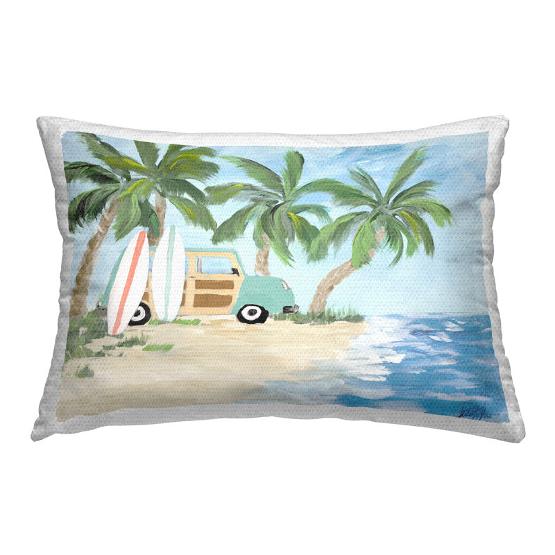 Housse de coussin rectangulaire en polyester pour l'intérieur et l'extérieur par Julie DeRice