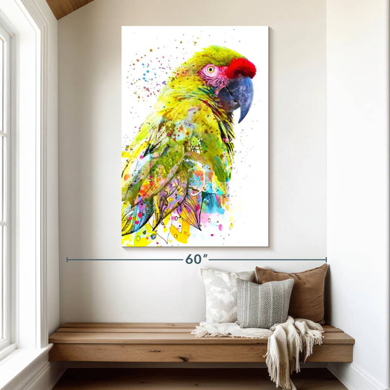 Brampt superbe oiseau de safari, H 51 po x l 34 po