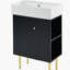 Meuble-lavabo de 21,6 po, armoire combinée, armoire de rangement pour salle de bain, lavabo simple en céramique, rangement pour droitier-945569324