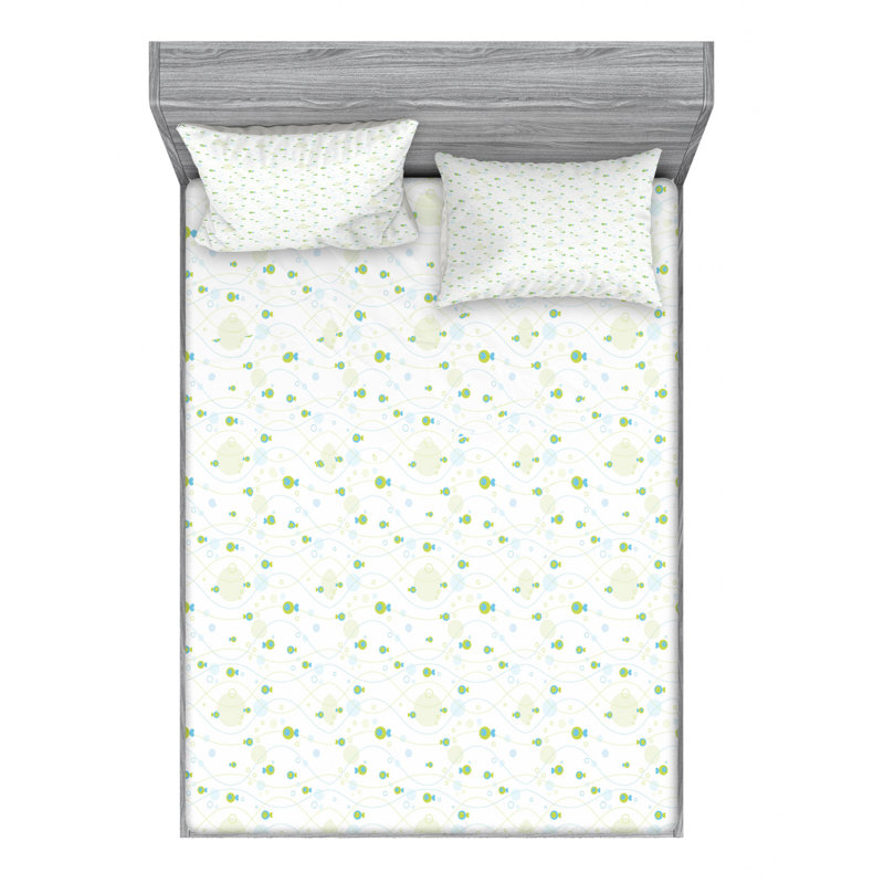 Microfiber Sheet Set, Queen Sheet Set with Fitted Sheet