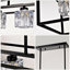 Lustre 6 lumières de style campagnard, lustre suspendu rectangulaire en cristal industriel moderne pour salle à manger, îlot de cuisine, bar, longue table, ampoules G9 * 6 incluses