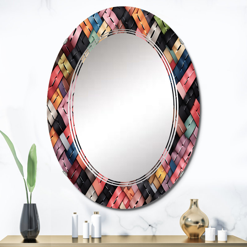 Sheppey - Miroir mural tendance ovale, 36 po x 24 po