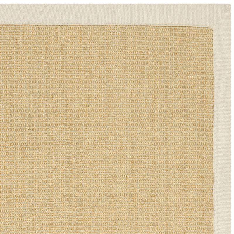 Tapis Nazli en sisal naturel, couleur unie, avec revÃªtement en latex, Carré 4 pi