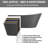 Acrylic Freestanding  Soaking Bathtubs 67'' x 29.5'' Double Slipper Stand Alone Tub in Matte Grey with Side Drain