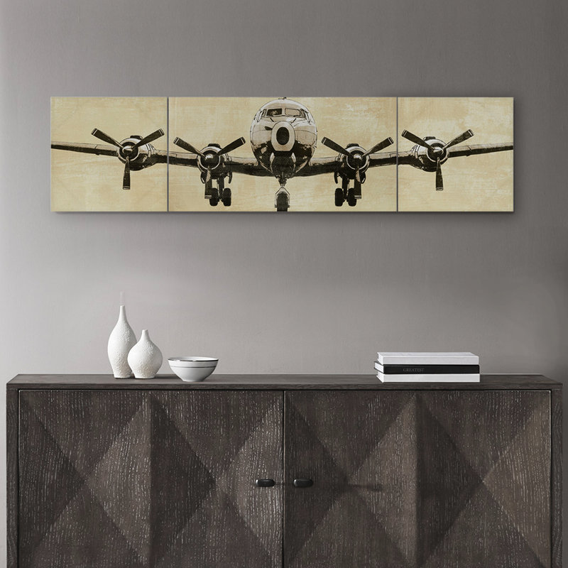 Airplane Front Visualization Perspective 3 Art - Flight Time Canvas Appearance View