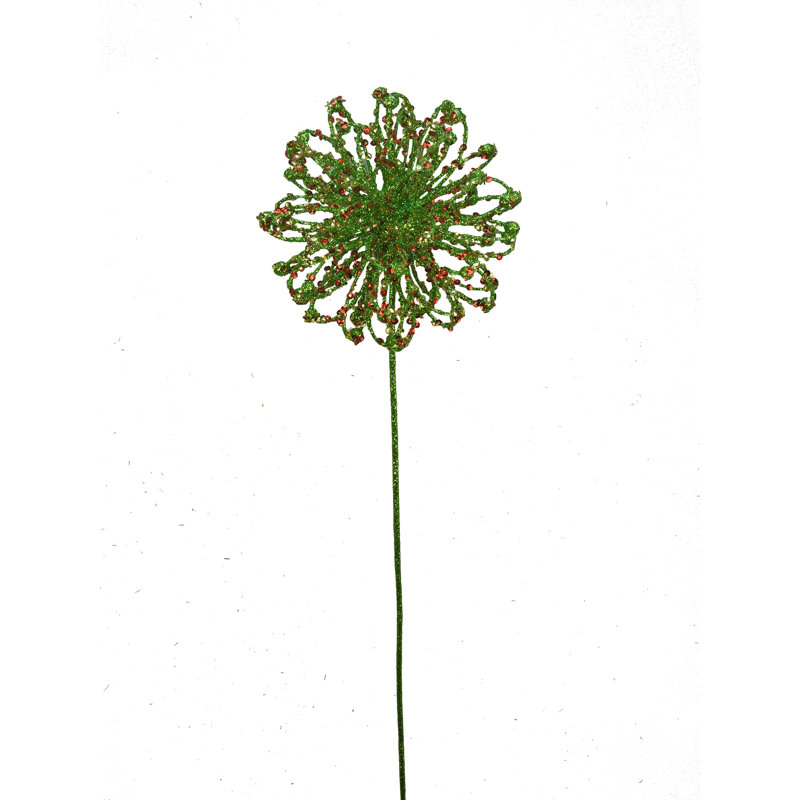 Boule de Noël à paillettes Taracacum, Vert / rouge