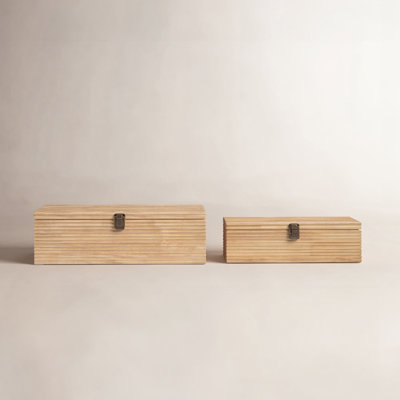 Fleetwood 2 - Piece Handmade Wood Decorative Box