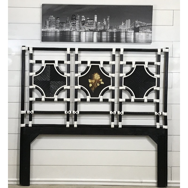 Ean Wicker Open-Frame Headboard