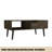 Coffee Table, One Open Shelf, One Drawer, Dark Walnut