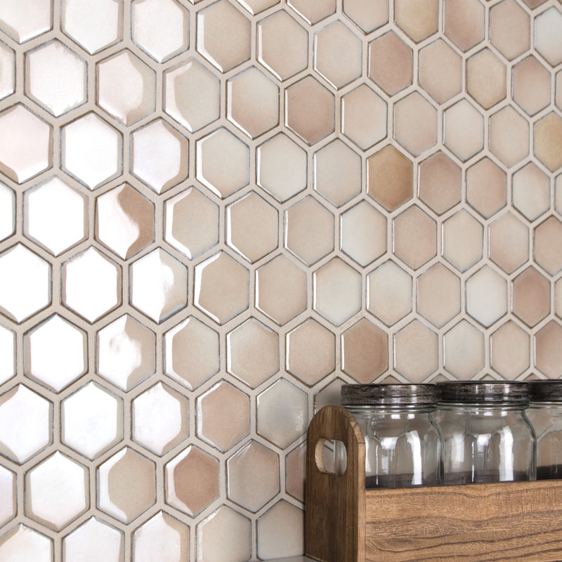 Hudson Due 2" x 2" Hex Porcelain Mosaic Wall & Floor Tile, Truffle