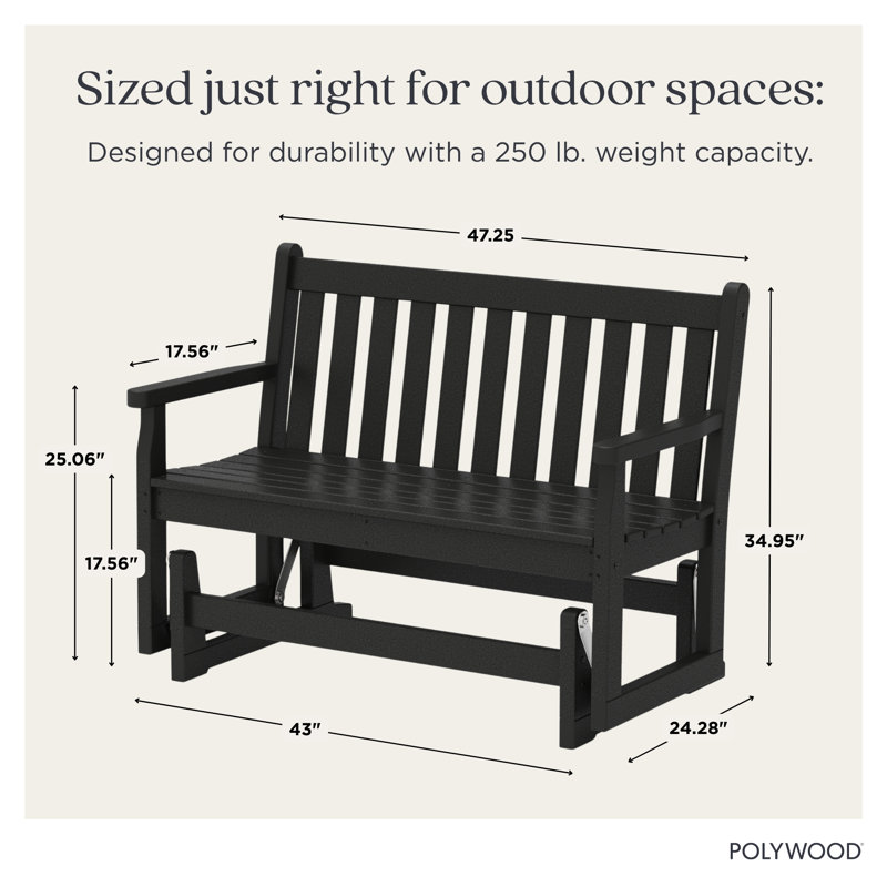 Fauteuil oscillant de 48 po POLYWOOD, Vert