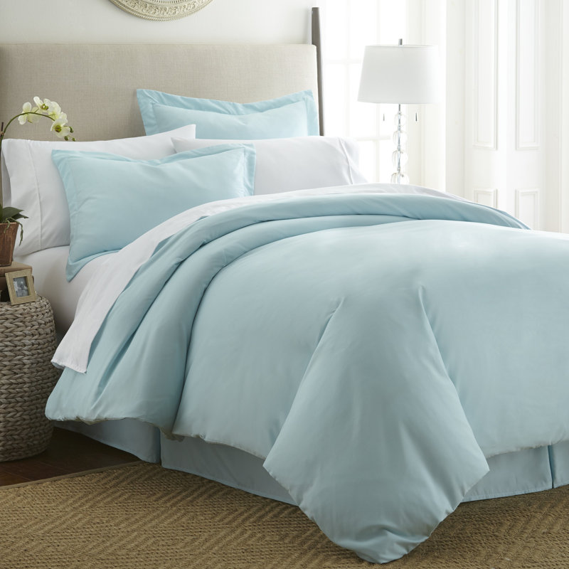 Aqua Ultra Soft Microfiber 3-Piece Duvet Cover Set