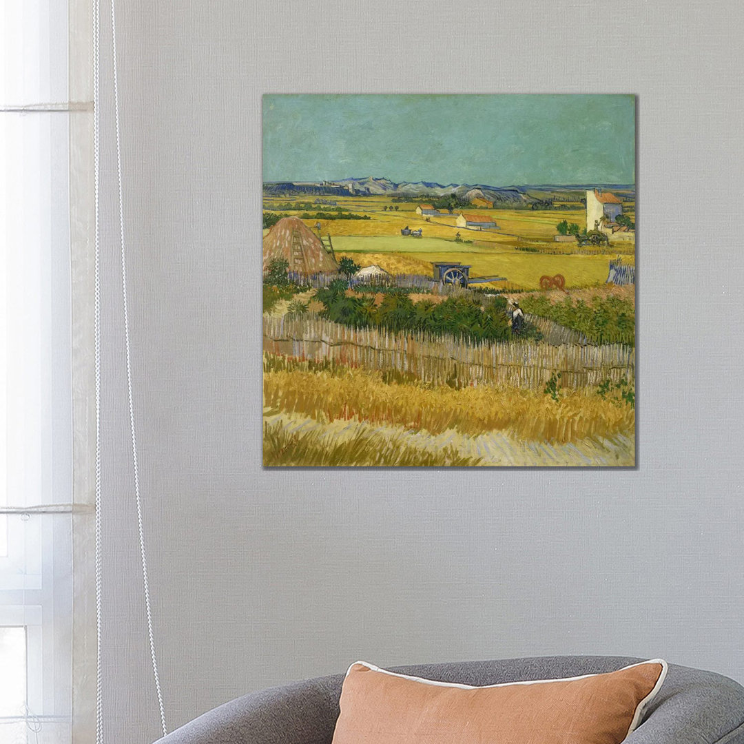 The Harvest by Vincent Van Gogh - Wrapped Canvas Painting