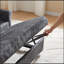 Canapé-lit de 58,27 po avec revêtement en chenille moderne et dossier réglable - Canapé-lit coulissant classique - Confortable pour le salon ou la chambre à coucher - Tissu gris foncé-463909099