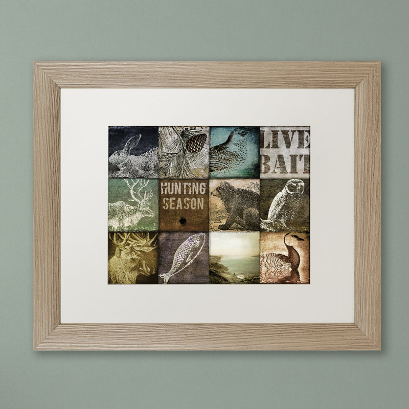 «Hunting Season I» par Jadaya, impression encadrée, Blanc, H 16 po x l 20 po x P 0,5 po, Toile avec cadre brun