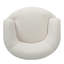 Modern Round Barrel Swivel Accent Armchair