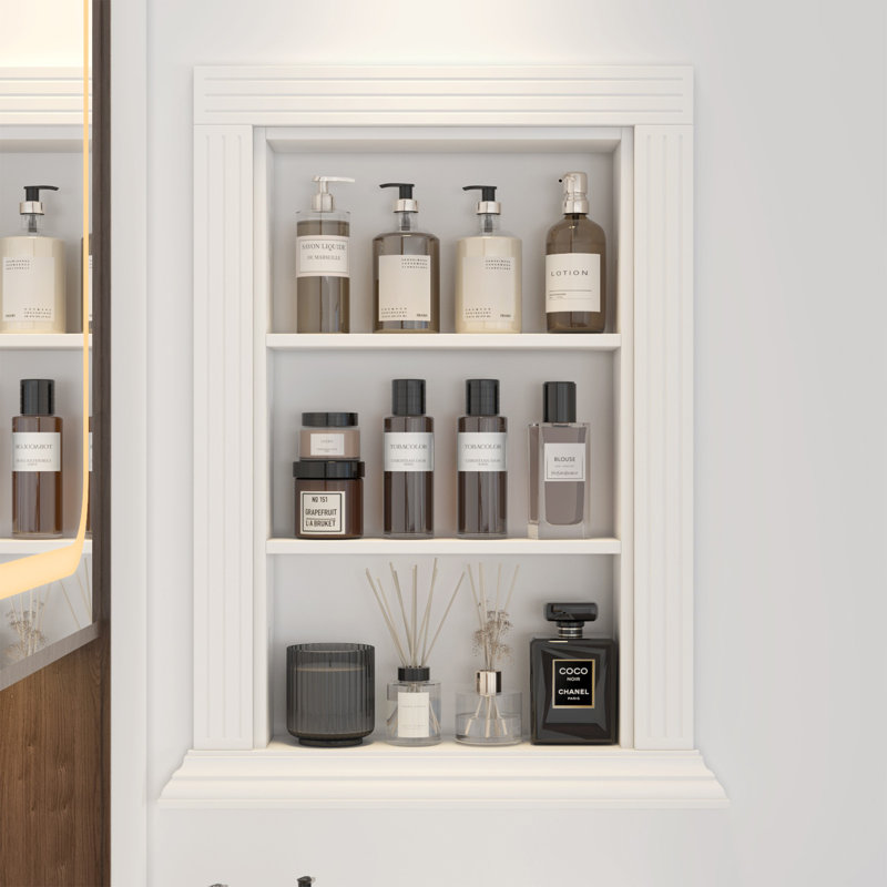 Bathroom Recessed Wall Niche With Three Shelves