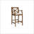 Outdoor PERLA Barstool With Acacia Wood, Cross-Back Design, And Water-Resistant Cushions For Durable Patio Seating