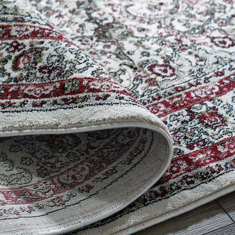 Holliwood Oriental Brown Area Rug, Oval 5'2" x 7'5"