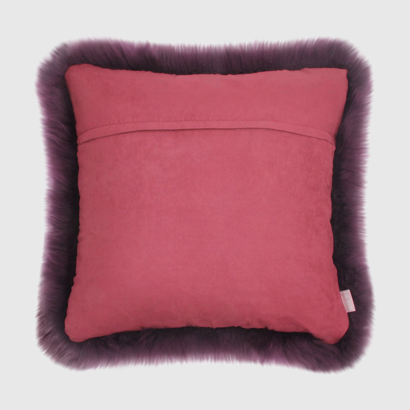 Fieldman Leather Reversible Throw Pillow, Purple Boudreaux