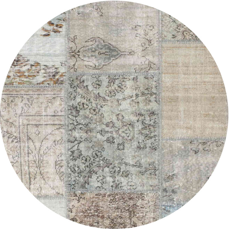 Patchwork Indoor Rug, Round 4'