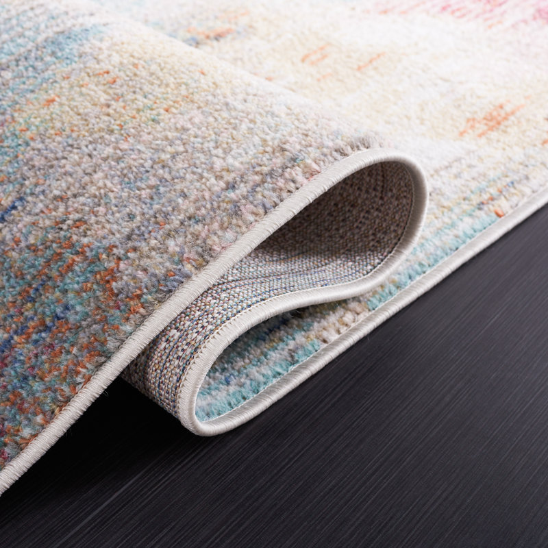Graber Phoenix 508 Area Rug In Aqua / Gold Rose, Rectangle 9' x 12'