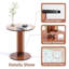 Table d'appoint ronde en acrylique, table de chevet moderne et minimaliste, petite table basse pour salon, bureau ou chambre, décoration intérieure, marron