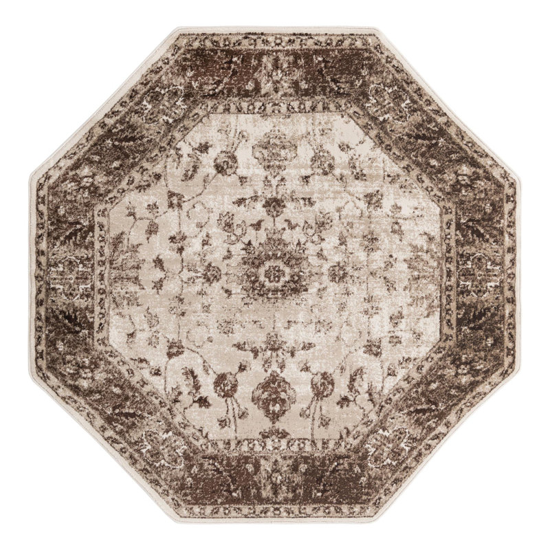 Tapis crème Anah, Octogone 5 pi 3 po x 5 pi 3 po
