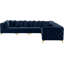138" Wide Velvet Reversible Modular Corner Sectional-82749519