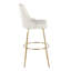 Studded Marcel 30" Fixed-Height Barstool With Metal Legs & Round Footrest - Set Of  2