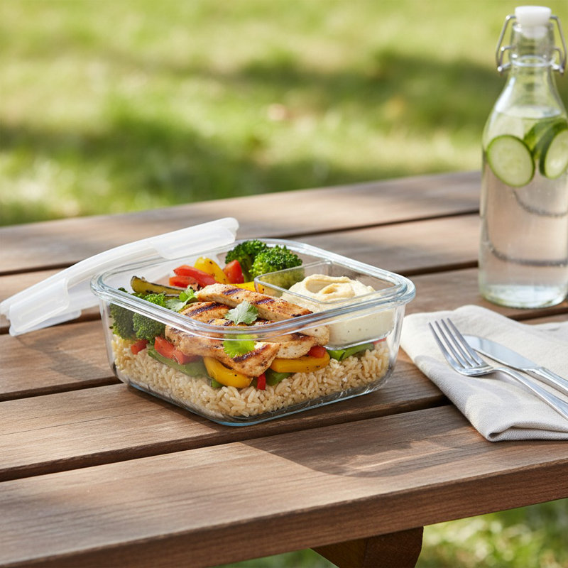 27 Oz Square Food Storage Container, 27 oz