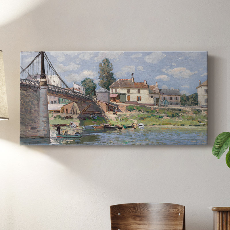 Le pont à la toile - Toile tendue avec châssis - Prêt à accrocher, H 16 po x l 32 po