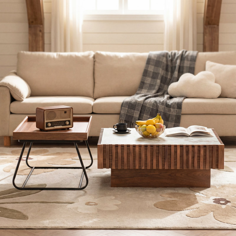 Table basse de comptoir en granite de 35,43 pouces