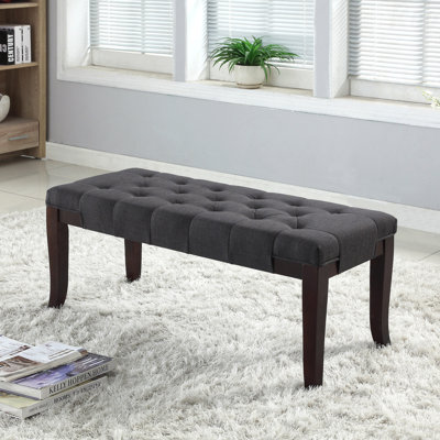 Banc Linon - Siège rembourré en tissu