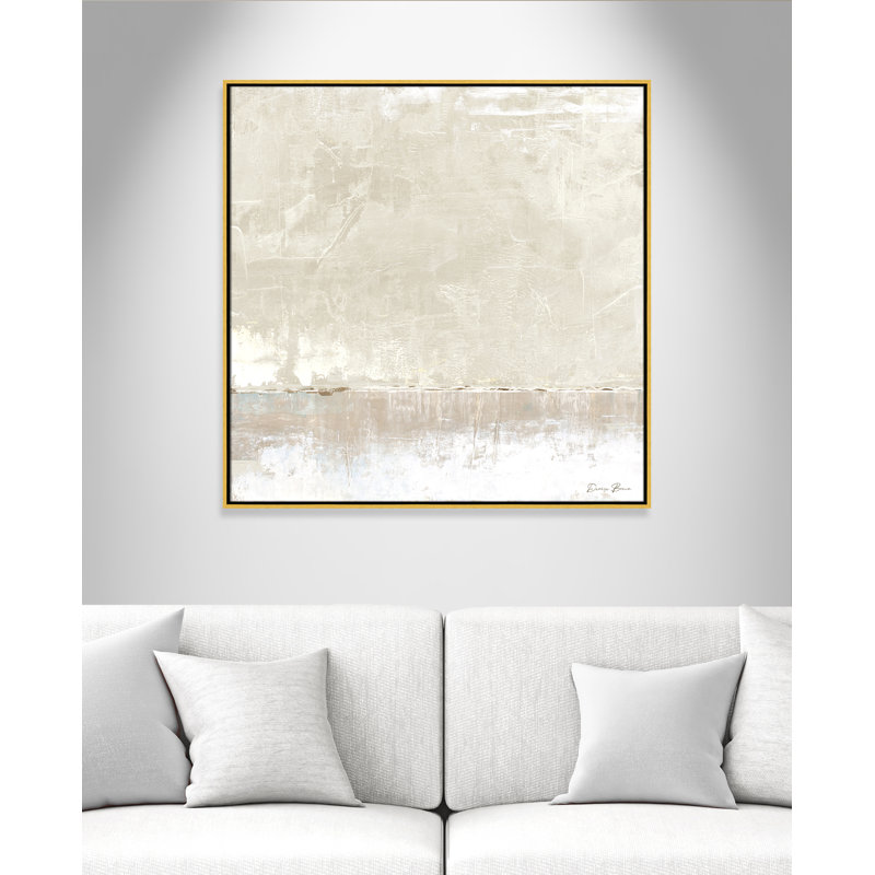 Delevan Better Days - Floater Frame Print on Canvas, 37.5" H x 37.5" W, Gold