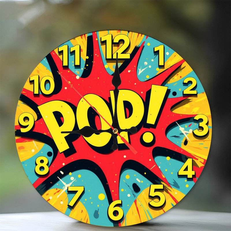 horloge comique et pop