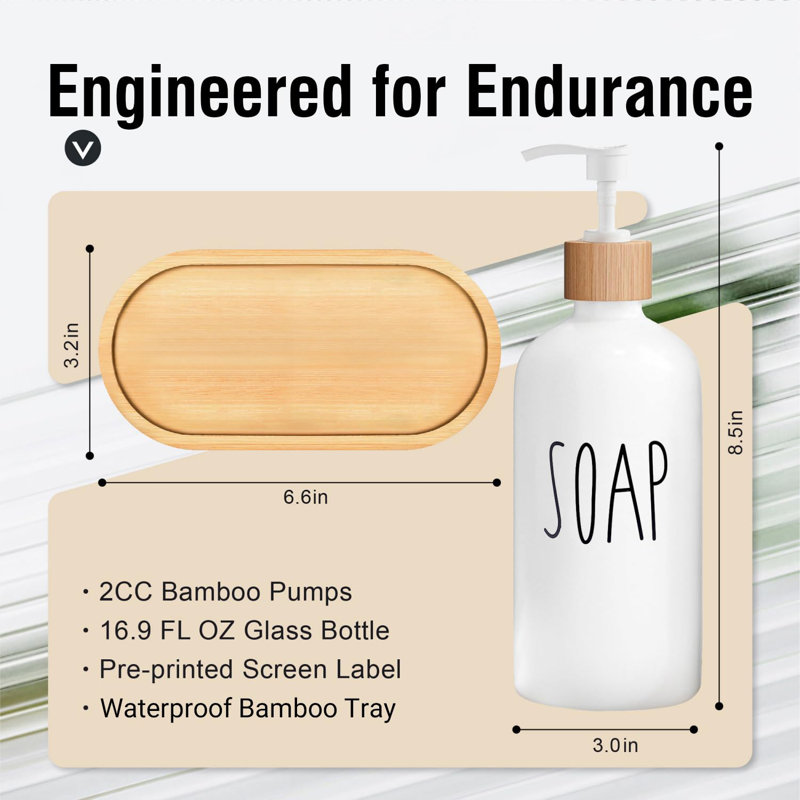 Ensemble de distributeur de savon blanc, distributeur de savon et de lotion adapté au décor d'accessoires de salle de bain. (Blanc)