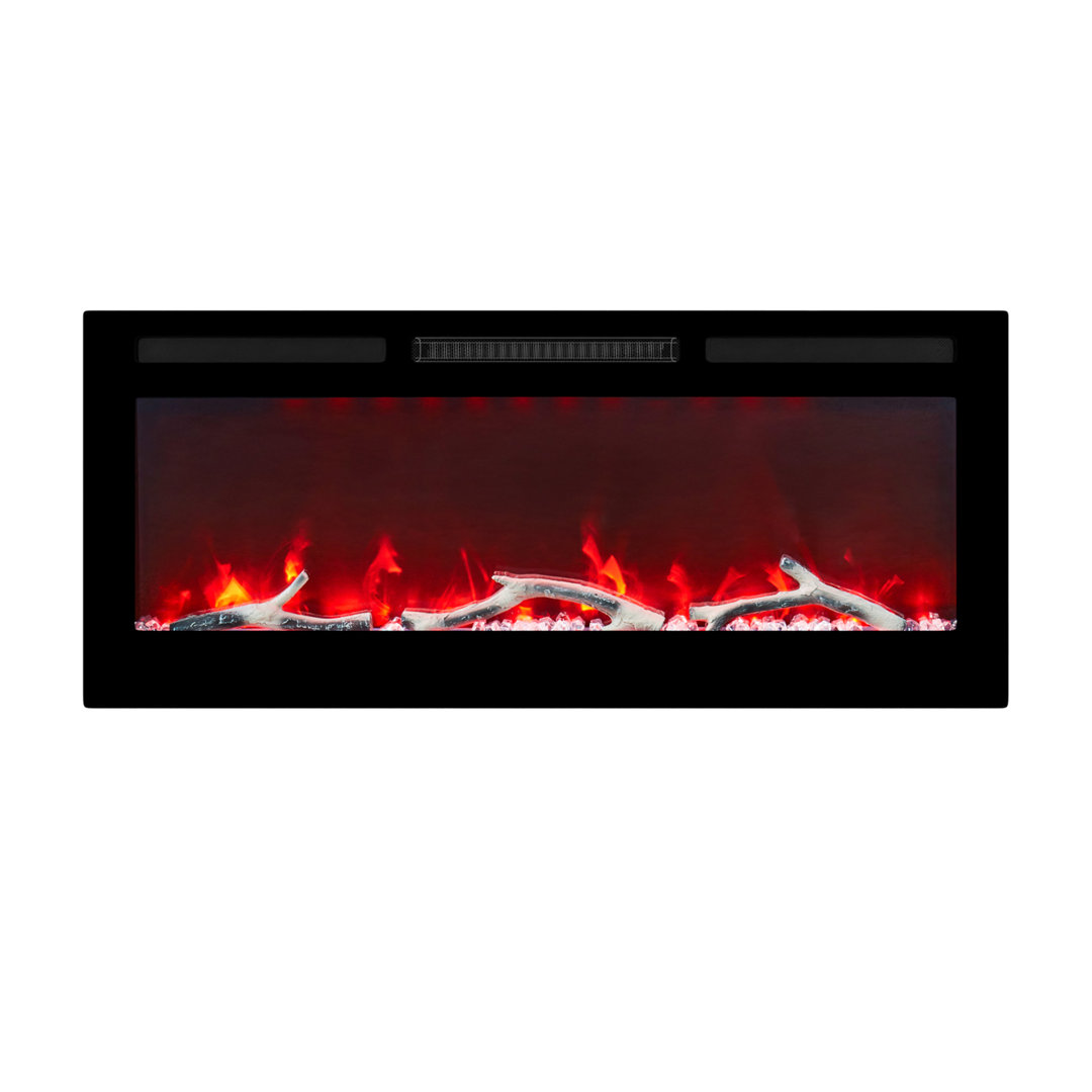 Hwang Wall Mounted/Recessed-in Ultra-Thin Electric Fireplace Symple Stuff 
