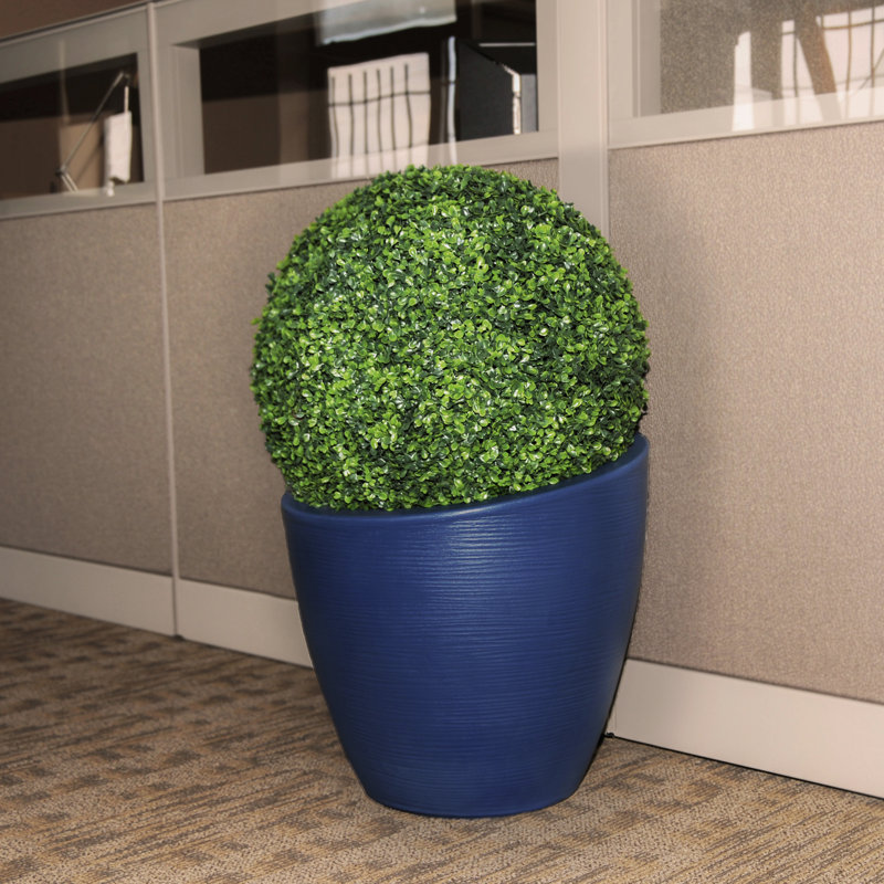 Marazzi Double Walled Tapered Pot Planter, Black, 32" H x 16" W x 16" D