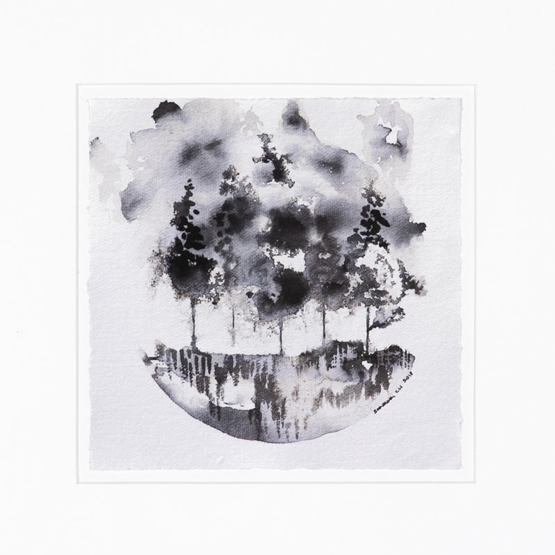 Through The Trees II Painting by Santhosh CH, 32" H x 32" W x 2.5" D