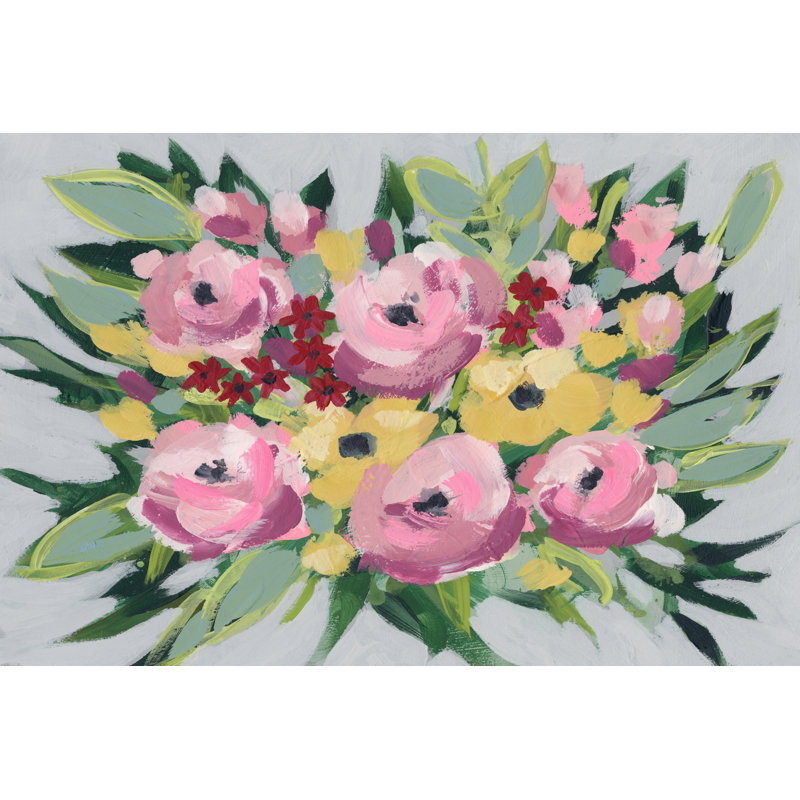 «Spring Array I» par Regina Moore - peinture sur toile tendue, H 24 po x l 36 po