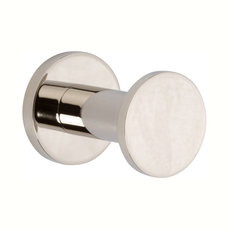 Kubic Single Robe Hook, Polished Nickel